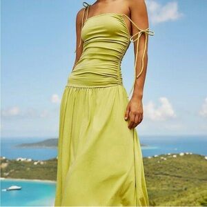 Free People Liza Drop-Waist Midi Dress